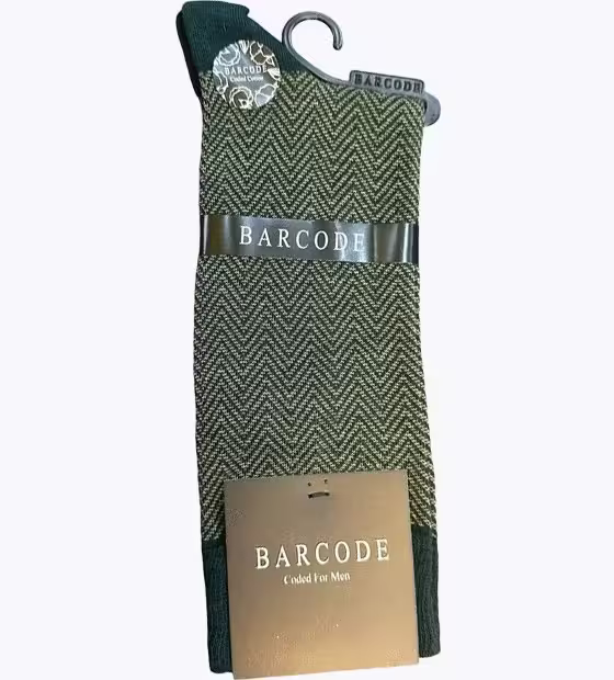 جوراب ساقدار مردانه طرح ژاکارد BARCODE