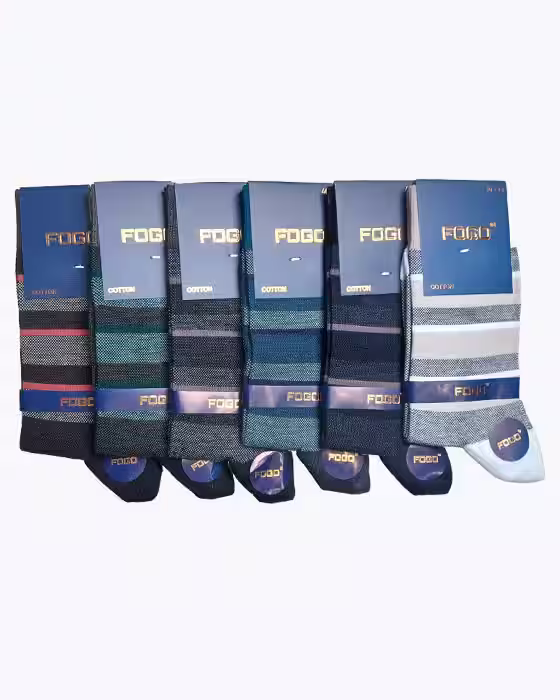 جوراب کلاسیک مردانه طرح رنگی FOGO