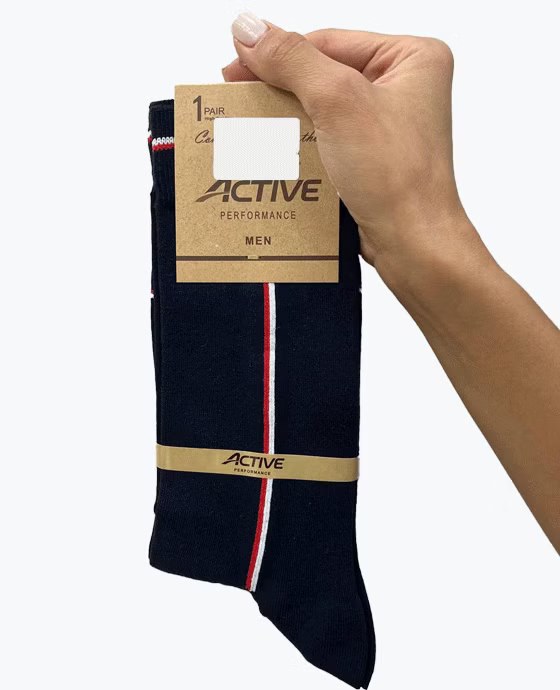 جوراب نخی خط وسط عمودی مردانه ACTIVE