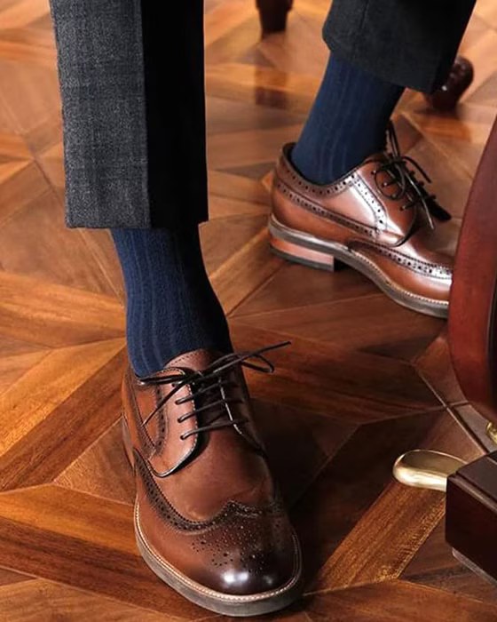 جوراب کلاسیک نخی طرح کبریتی مردانه PIERPOLO