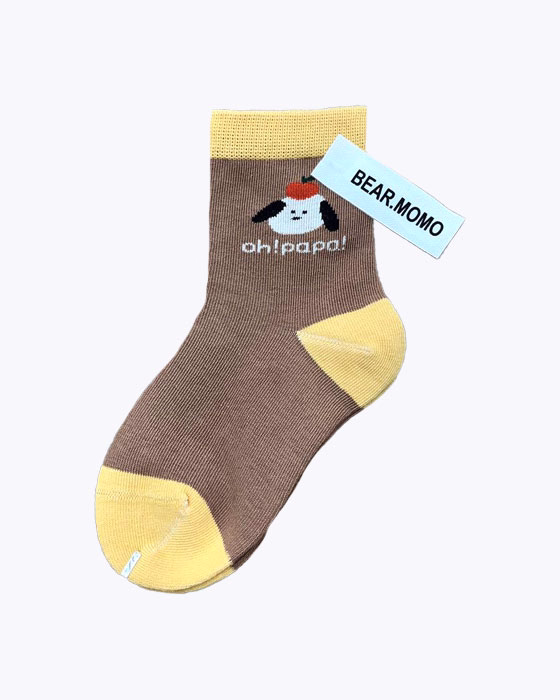 جوراب طرحدار نخی دخترانه BEAR MOMO