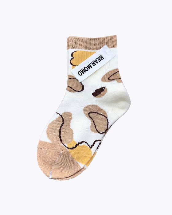 جوراب طرحدار نخی دخترانه BEAR MOMO